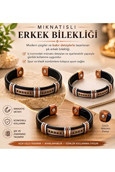 ipeksaura Bakır Mıknatıslı ayarlanabilir bileklik
