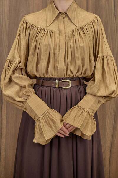 Faya Boutique Camel Robalı Alisia Gömlek