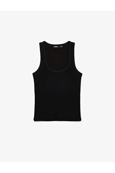 Koton Slim Fit Cotton Sleeveless U-Neck Ribbed Undershirt
