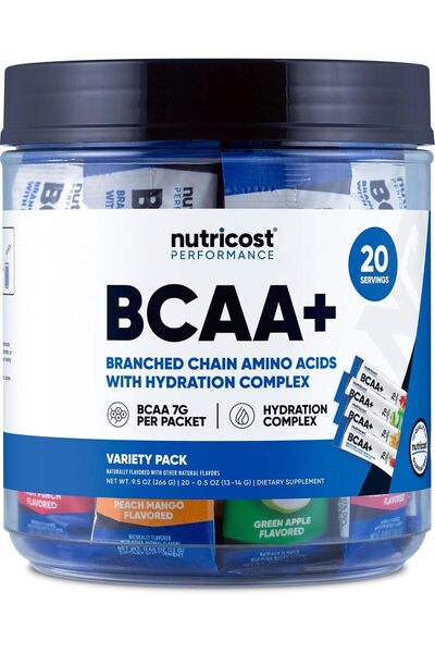 Nutricost BCAA+ Hydration Variety Pack (20 Stickpacks) - Branched Chain Amino...
