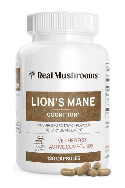 Top Choice Real Mushrooms Store Lion'S Mane Cognition Supplement 120 Capsules