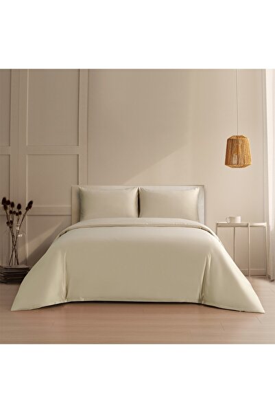 Melinen Σετ Παπλωματοθηκη (3 Τεμ.) Satin Υπερδιπλη Bella Beige (225x245)