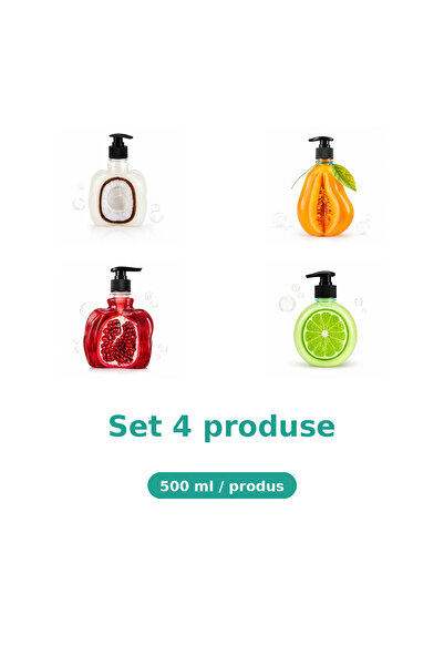 Tasty Set 4 Produse Tasty, Mix Cocos, Pepene Galben, Rodie, Lime