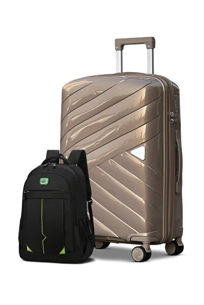 ZAAPPY Hard Shell Luggage With Travel Backpack Combo, 24 Inch, Lightweight Gl...