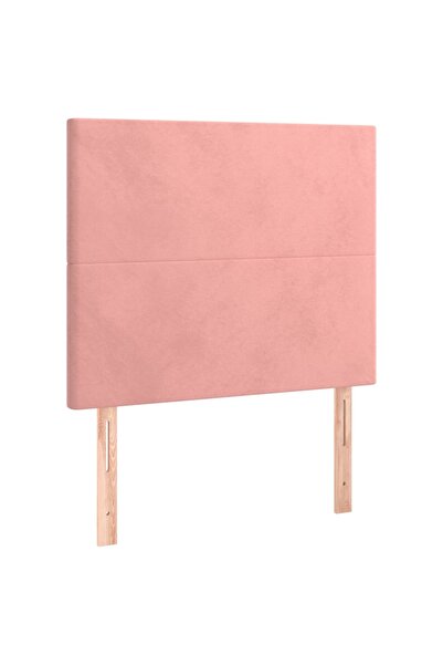 vidaxl Tăblie de pat roz 90x5x118/128 cm catifea