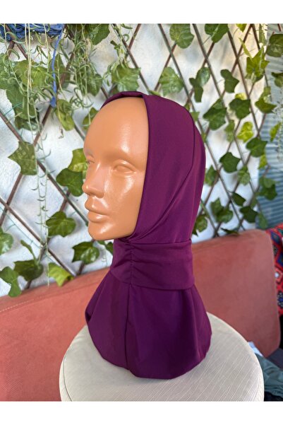Blotch Snap-Fastener Hijab Bonnet That Covers the Neck, Islamic Clothing, Com...