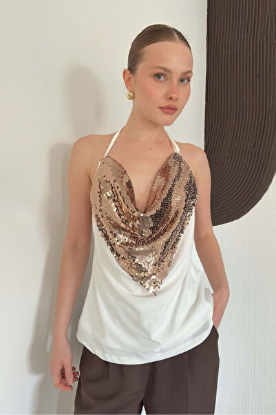 Generic Brand Sequin Strappy Blouse
