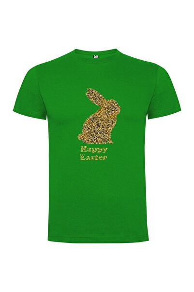 iLovePrints Golden Glitter Bunny Euphoria Tshirt