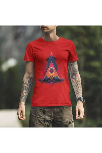iLovePrints Abstract Cosmic Pyramid Tshirt
