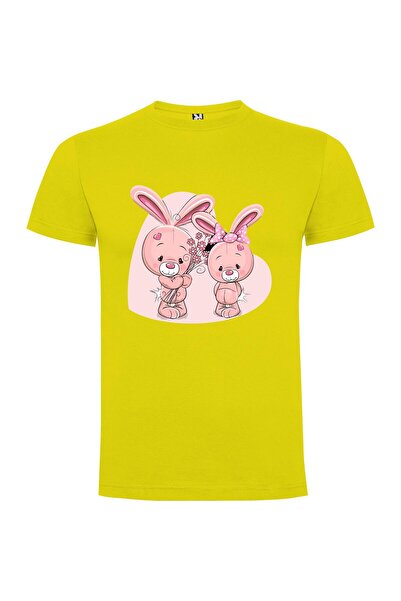 iLovePrints Floral Bunny Cuties Tshirt