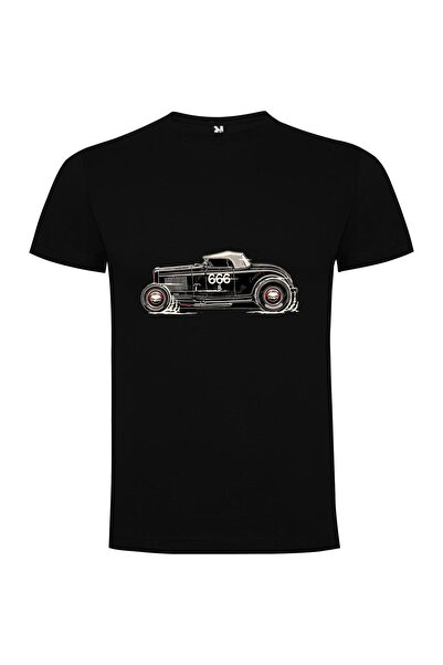 iLovePrints Vintage Roadster Illustration Tshirt
