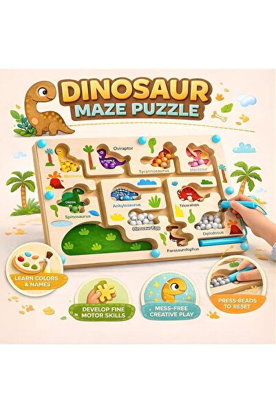 Generic Magnetic Color & Counting Maze for Kids, Montessori Wooden Learning Board | Fine Motor Skills Toy -Ages 3+