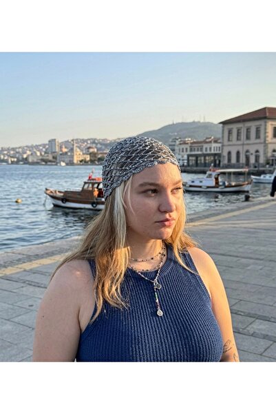 Sfenks. Shimmer Gümüş Işıltılı Örgü Saç Filesi
