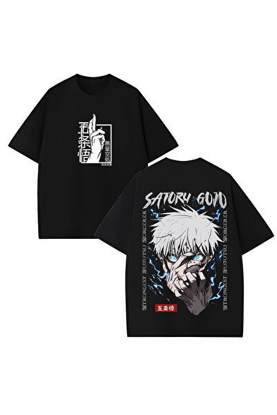 MAGORS Jujutsu Kaisen anime majica sa printom, unisex, širokog kroja, 100% pa...