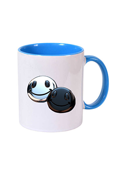 CERCİBAZAAR Emoji Themed Special Design Porcelain Mug – 300 ml Stylish Mug wi...