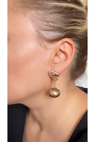 VNS Accessories أقراط بتصميم كرة مسطحة (4.5 سم)