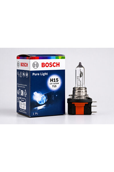 Bosch H15 12V 15/55W Far Ampulü Gündüz Farı ve Uzun Far Uyumlu Tekli