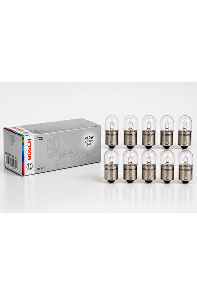 Bosch R10W Eco 12V 10W BA15s Ampul 10'lu Kutu Park Stop Geri Vites Ampulü