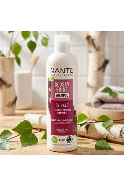 Sante Șampon bio pentru strălucire cu mesteacăn și proteine Sante, 250 ml