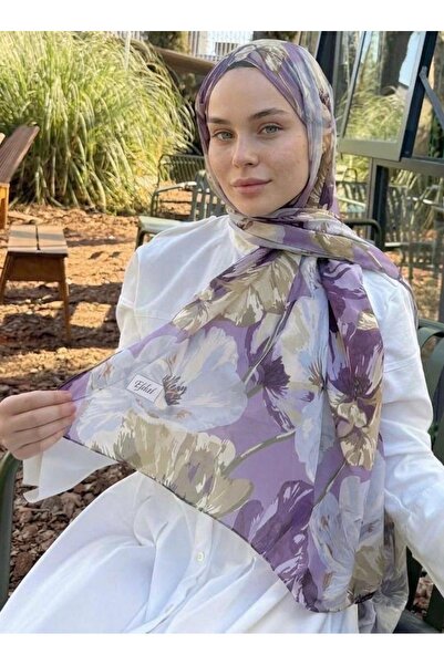 YILDIZ SCARFS Müjgan Desen Indian Cotton Shawl - Lilac