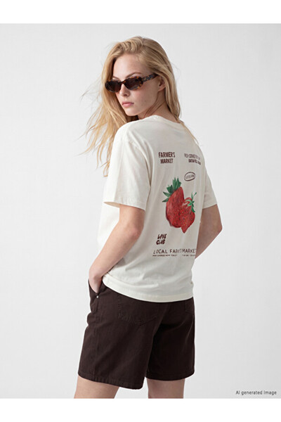 LC Waikiki Printed 100% Cotton Women's T-Shirt