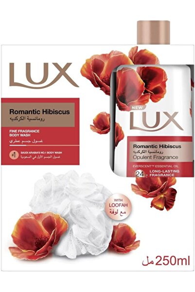 LUX غسول الجسم برائحة الكركديه الرومانسية مع عطر يدوم طويلاً لمدة 24 ساعة، 25...