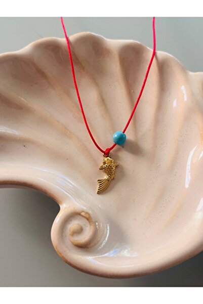 Hoop jewelery Steel Fish Red String Necklace