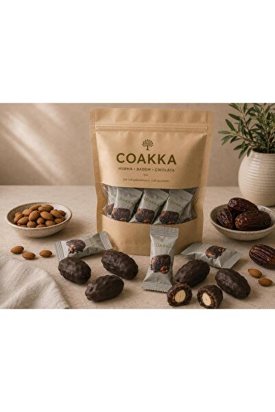 coakka / Bitter Çikolatalı Kaplı Hurma İçi Bademli 1 kg