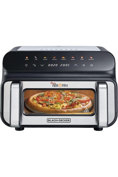 Generic BLACK+DECKER 5-in-1 Pizza Grill Air Fryer, 10.5L, LED Touch Panel, 8 ...