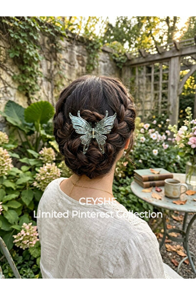 CeyShe دبوس شعر كبير شفاف مستورد من Pinterest Big Butterfly Limited |   إكسسو...