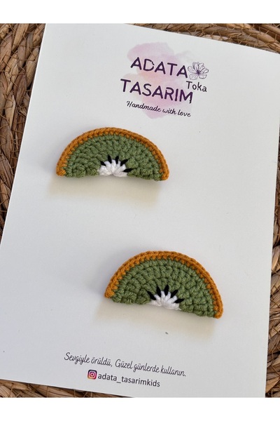Tasarım El Yapımı Kız Bebek ve Çocuk Örgü Çıtçıt Toka