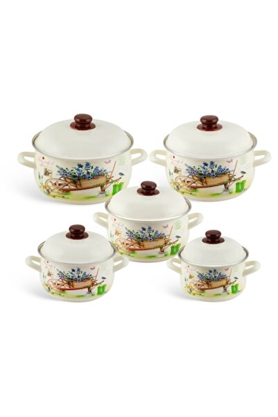 EDENBERG EB-1876 Set de 10 piese de vase de gătit din carbon metalic