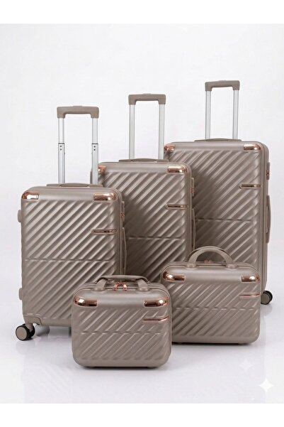 DAY BY DAY Fiber Glass Luggage Travel Suitcase 5 Pieces Anti-Breakage Suitcas...