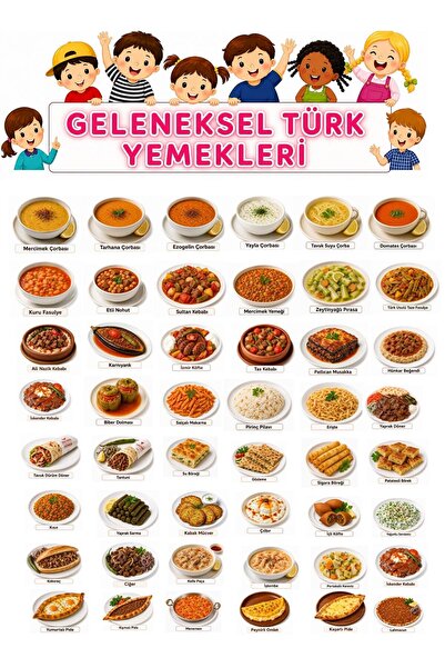 Etiketçi Paşa 150 Adet Geleneksel Türk Yemekleri , İçeçek Ve Tatlı Çeşitleri ...