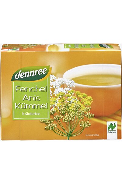 Dennree Ceai de fenicul anason si chimen 50 plicuri,