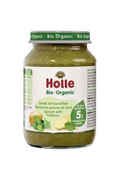 Holle Piure de spanac cu cartofi fara gluten pentru copii 5 luni,