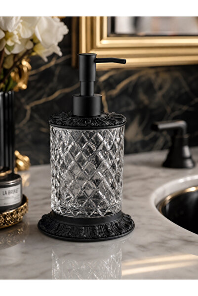 Kozak Serra Premium Glass Metal Base Liquid Soap Dispenser