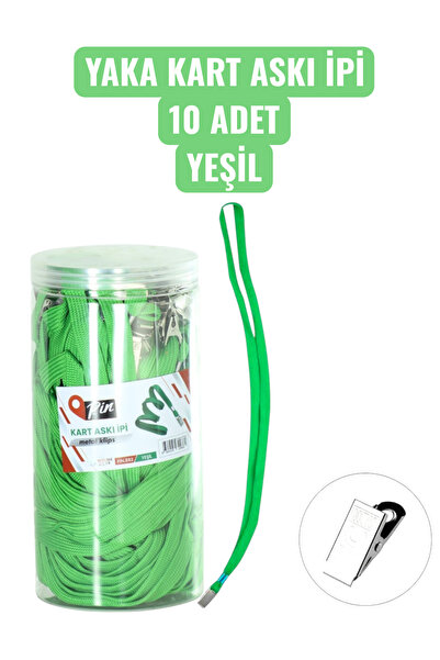 SEYFİKİRTASİYE Cordon pentru card de identitate 10 bucăți verde