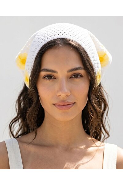 Trend Kapında Bandană de vară vintage cu motive florale și șnururi