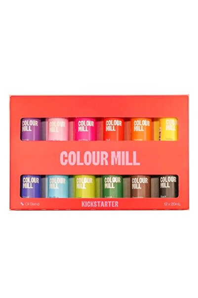 Colour Mill Colorant alimentar solubil în ulei, Set 12 bucăți x 20ml, Kicksta...