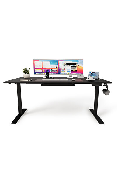 Ofisimi Uprise Comfort Çift Motorlu Yükseklik Ayarlı Masa (72–121 Cm) (Siyah ...