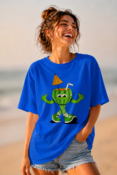 ArtYus Μπλουζάκι Unisex Oversize με στάμπα χαρακτήρων καρπούζι – Βαμβακερό T-...