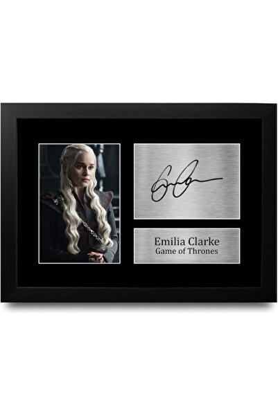 HWC Trading FR Emilia Clarke Gift A4 Printed Autograph FRAMED Daenerys Targar...