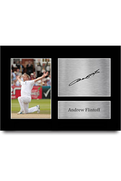 HWC Trading A4 Andrew Freddie Flintoff England Cricket Team Gifts Printed Sig...