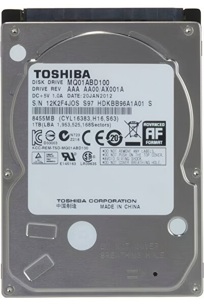 Generic Toshiba MQ01ABD100V 1TB 2.5 Inch SATA Internal Hard Drive 5400RPM