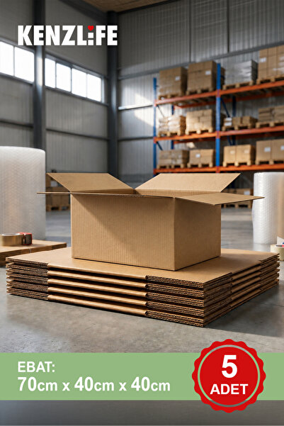 Kenzlife çift oluk karton koli 70x40x40 mukavva 05 adet fiyatıdır.
