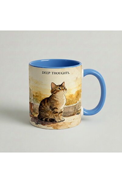 Petgifts Cana Cadou Personalizat Amuzanta Cu Mesaj Deep Thoughts - Ceramica 3...