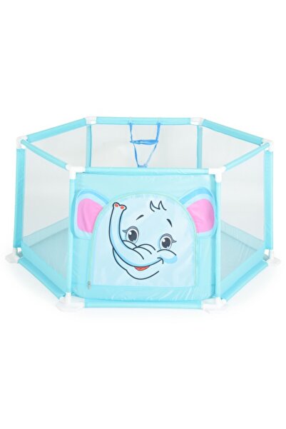Moni Toys Tarc Joaca Copii Blue 146 cm, 50 Bile, Cos Baschet, Pliabil, 3+ ani