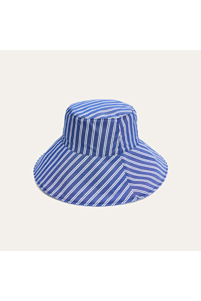 Mudo Women's Blue Striped Bucket Hat