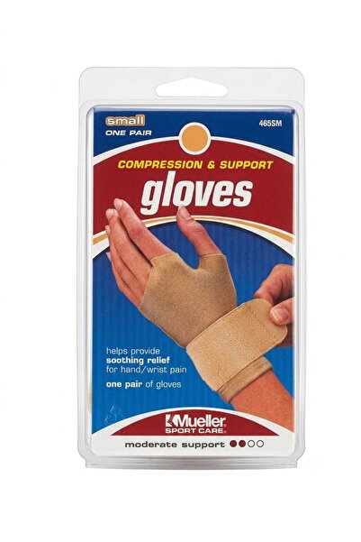 MUELLER COMPRESSION & SUPPORT GLOVES 1 PAİR SMALL / Sıkıştırma ve Destek Eldi...